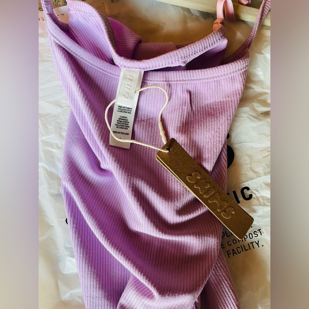 SKIMS Soft Lounge Long Slip Dress Sugar Plum Maxi Length Size Large NWT - Picture 4 of 10